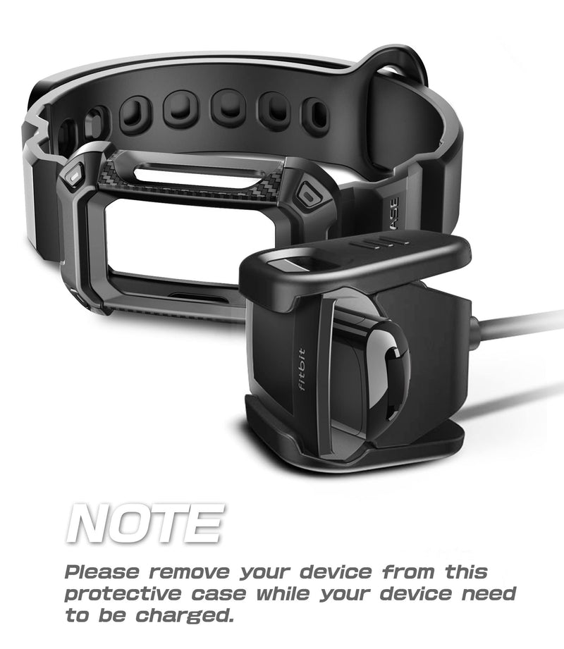 [Australia - AusPower] - SUPCASE Unicorn Beetle Pro Watch Bands for Fitbit Charge 5 (2021),Protective Replacement Wristband Case Band (Black) 