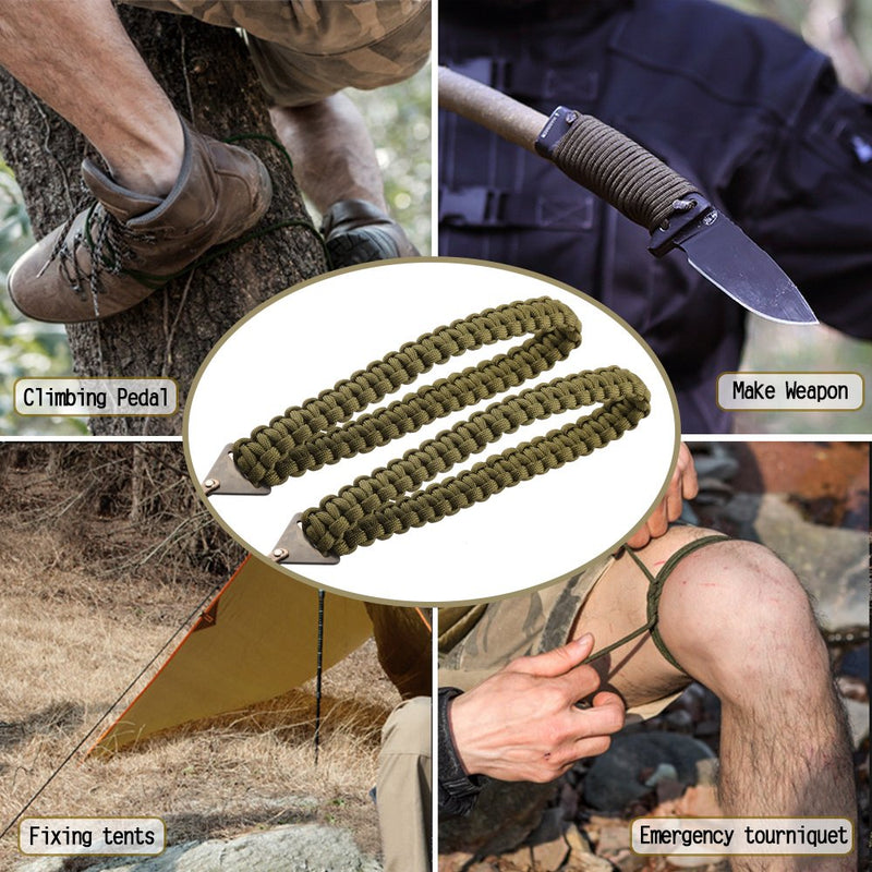 [Australia - AusPower] - Pocket Chainsaw with Paracord Handle (24inch-11teeth) / (36inch-16teeth) Emergency Outdoor Survival Gear Folding Chain Hand Saw Fast Wood & Tree Cutting Best for Camping Backpacking Hiking Hunting 24 inches 