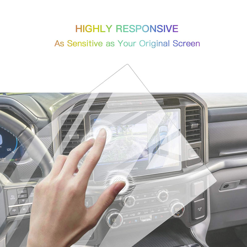[Australia - AusPower] - Screen Protector Foils for 2021 F-150 F150 SYNC4 12In Navigation Display Tempered Glass 9H Hardness HD Clear LCD GPS Touch Screen Protective Film (Glass Protector) Glass Protector 