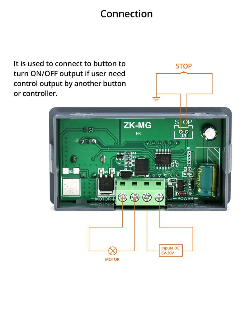 [Australia - AusPower] - QWORK Motor Speed Controller, Automatically Save Setting Parameters, Adjustable Speed Regulator with Stepless Variable Rotary Switch PWM Signal Generator Driver Module, DC 5V 12V 24V 30V150W 