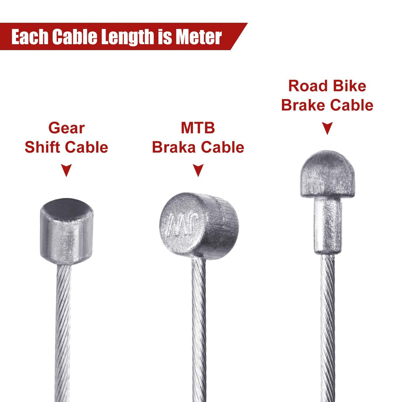 [Australia - AusPower] - Universal Bicycle Transmission Line Bicycle Shift Derailleur Cable and Brake Cable Kit for Bicycle Mountain Road Bike Repair Black 