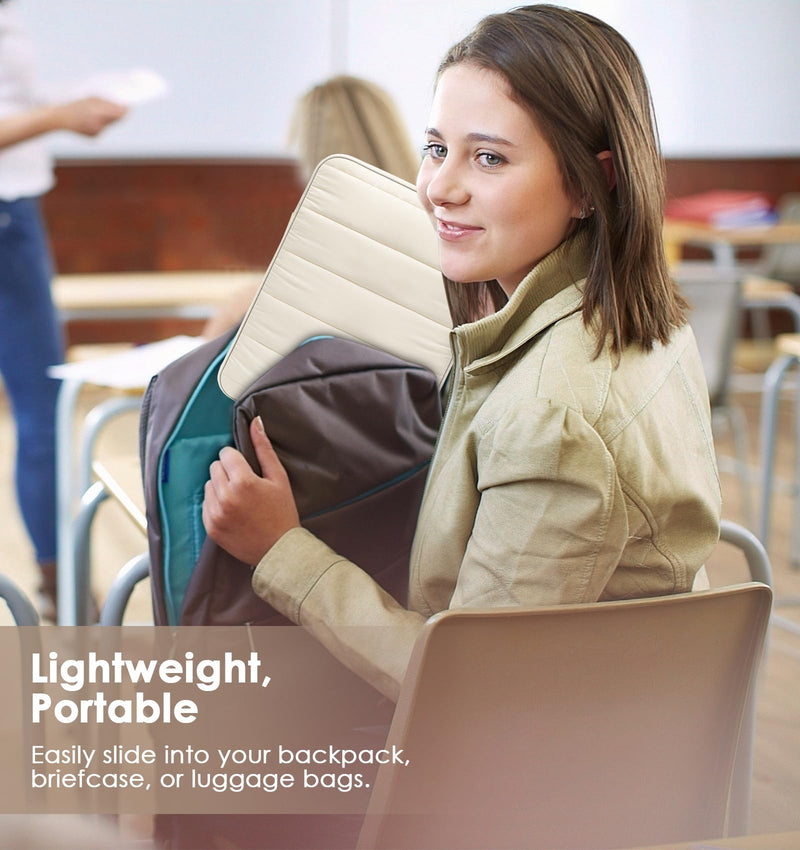 [Australia - AusPower] - MoKo 9-11 Inch Tablet Sleeve Case, Portable Puffy iPad Bag Fit with iPad air 5 10.9" 2022, iPad Pro 11 2021-2018, iPad 9/8/7th Gen 10.2, Tab S8 11"/Tab A 10.1, Vertical iPad Travel Case, Milky White 