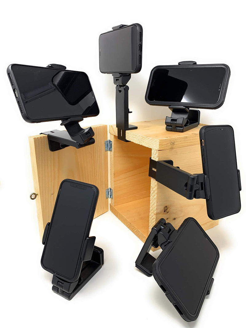 [Australia - AusPower] - Universal Airplane in Flight Phone Mount. Handsfree Phone Holder for Desk with Multi-Directional Dual 360 Degree Rotation. Pocket Size Travel Essential Accessory for Flying. US Patented and Protected. 1 Unit 