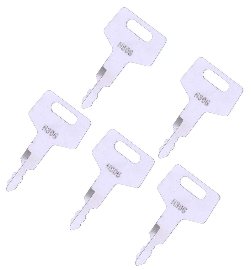 [Australia - AusPower] - YIQI 5 Ignition Keys H806 Heavy Equipment Keys for Takeuchi Hitachi Gehl New Holland Case 17001-00019 