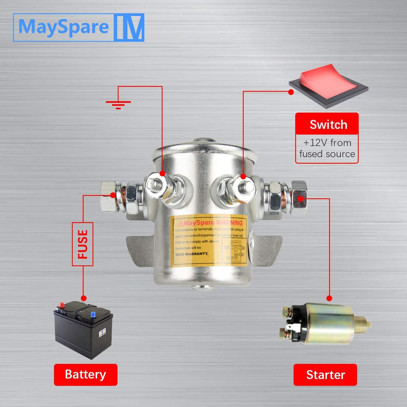 [Australia - AusPower] - MaySpare 36 Volt Continuous Duty Solenoid, EZGO Electric Golf Car Relay #70 Series Relay Replaces E-Z-Go Electric Golf Cart 27855G01, 11761G1, 27855G02, 31680G1, 3016 