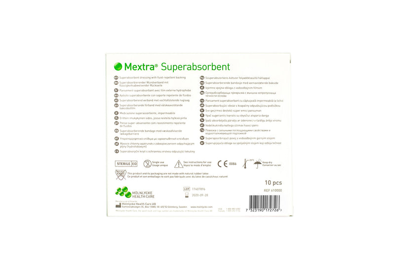 [Australia - AusPower] - Mextra - 610000 Superabsorbent 5" x 5" (12.5x12.5 cm) - Box of 10 