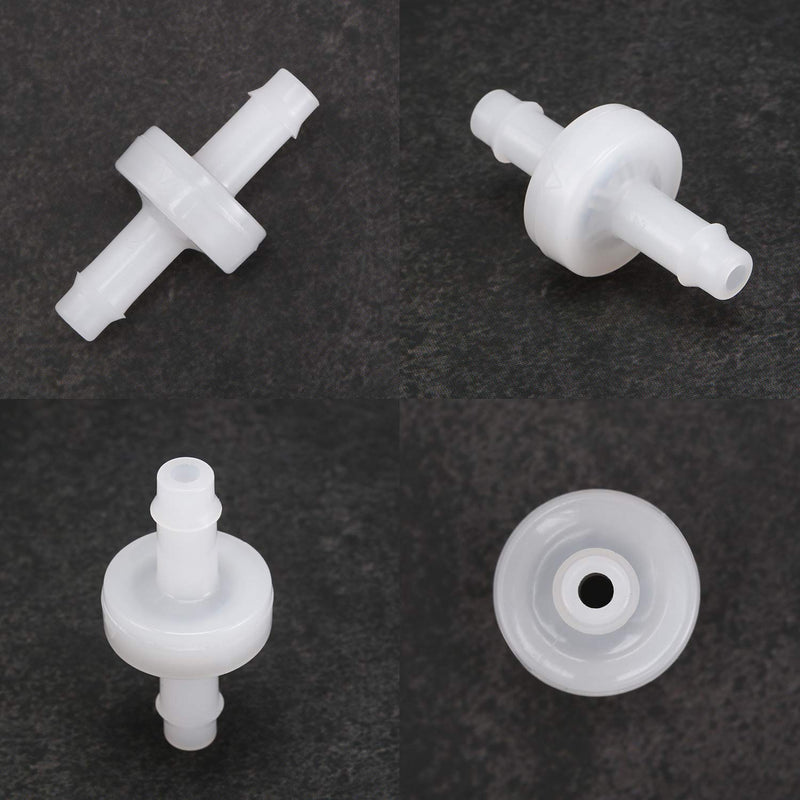 [Australia - AusPower] - 4 Packs Check Valve, 1/4 Inch 6mm PVDF Wear-Resistant One-Way Check Valve for Fuel Gas Liquid Air 