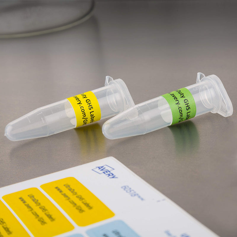 [Australia - AusPower] - Avery UltraDuty GHS Chemical Labels for Laser Printers, Waterproof, UV Resistant, 0.5 x 1.75, Pack of 1,500 (60518) 