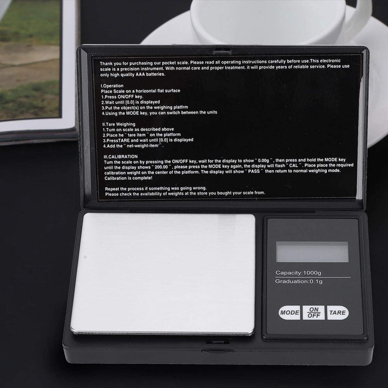 [Australia - AusPower] - Scale Mini Portable High Precision LED Digital Pocket Scale Gold Silver Diamond Jewelry(1000g/0.1g) 