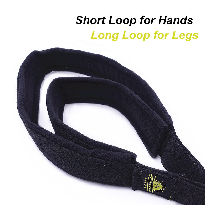 [Australia - AusPower] - Lights Mountain 1 Pair Pilates Double Loop Straps for Reformer, Fitness D-Ring Straps Handle, Yoga Exercise Accessories for Home Gym Workout 