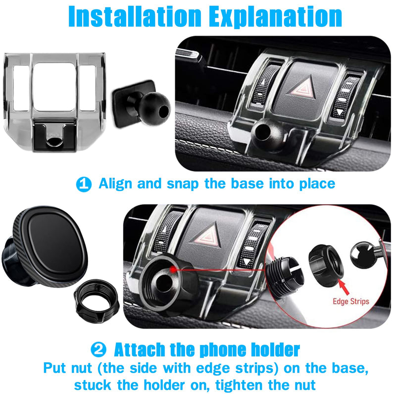 [Australia - AusPower] - Mengfly Car Phone Holder, Air Vent Magnetic Navigation Mount, for Toyota RAV4 2022 2021 2020 2019 (XLE Premium/Adventure/TRD Off-Road/Hybrid XSE/Limited) with Adjustment Dials Car Type, for All Phone Black 
