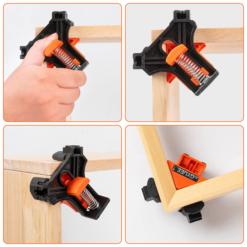 [Australia - AusPower] - 4pcs 90 Degree Angle Clamps , Corner 90° Woodworking Corner Clip, Right Angle Clip Fixer, Clamp Tool with Adjustable Hand Tools (4PCS2) 4PCS2 