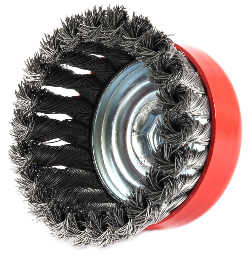 [Australia - AusPower] - Forney 72753 4-Inch by 5/8-11 Knotted Cup Brush .020 Carbon Steel 