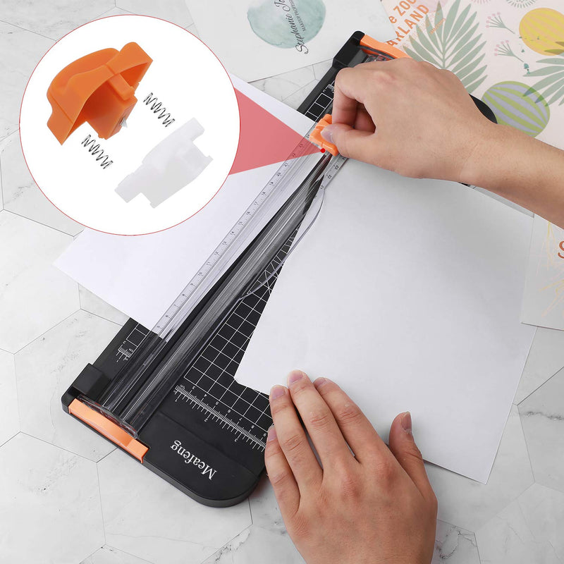 [Australia - AusPower] - Meafeng A4 Paper Cutter 12 Inch Craft Paper Trimmer Scrapbooking with Automatic Security Safeguard and Side Ruler for Photo Cutter, Handcraft Project, Label, Greeting Card … (Black) 