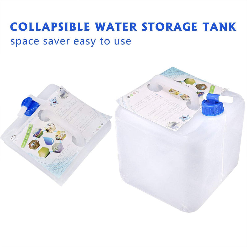 [Australia - AusPower] - Foldable Cube Camping Water Container Collapsible Hiking Water Storage Bag Gallon Water Carrier, BPA-free, Portable Water Jug Tank Canteen for Hurricane Flood Emergency Reservoir (2.6gallon-1pack) 