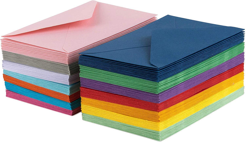 [Australia - AusPower] - 140 Mini Envelopes 14 Assorted Colors, Gift Card, Business Card Envelopes 4"x 2.7" 