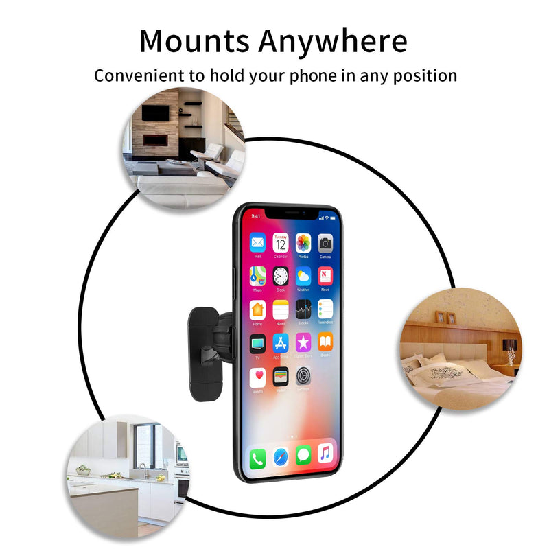[Australia - AusPower] - Universal Air Vent Car Mount and Dashboard Sticker Holder(2 Pack) - KSWNG 360° Rotation Clip Car Mount Phone Holder with Adjustable Switch Lock for Smartphones GPS Navigation 