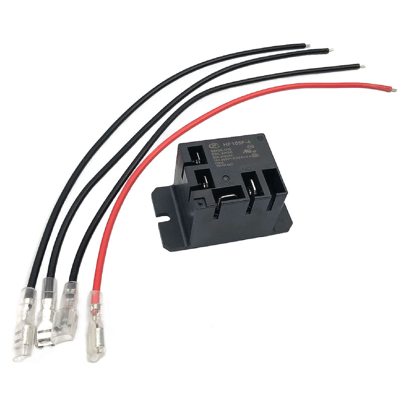 [Australia - AusPower] - FainWan 2PCS Power Relay SPST(1 NO) DC24V Coil, 30A SPST 120 VAC with Flange Mounting and 8 Quick Connect Terminals Wires Mini Relay HF105F-4-DC24V-8X 