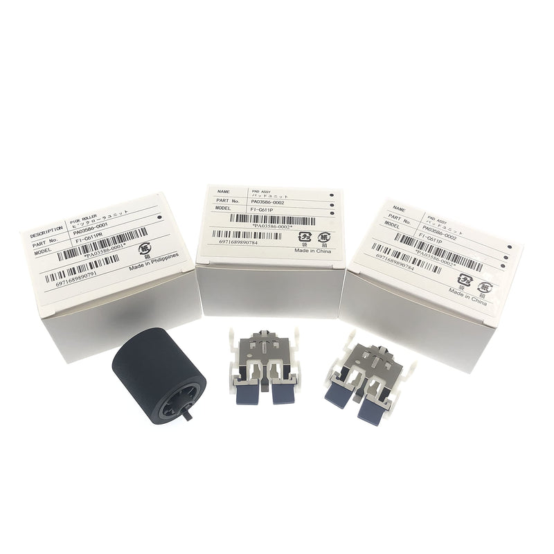 [Australia - AusPower] - OKLILI PA03586-0001 PA03586-0002 Scanner 1 X Pickup Pick Roller + 2 X Separation Pad Assembly Compatible with Fujitsu S1500 S1500M fi-6110 N1800 