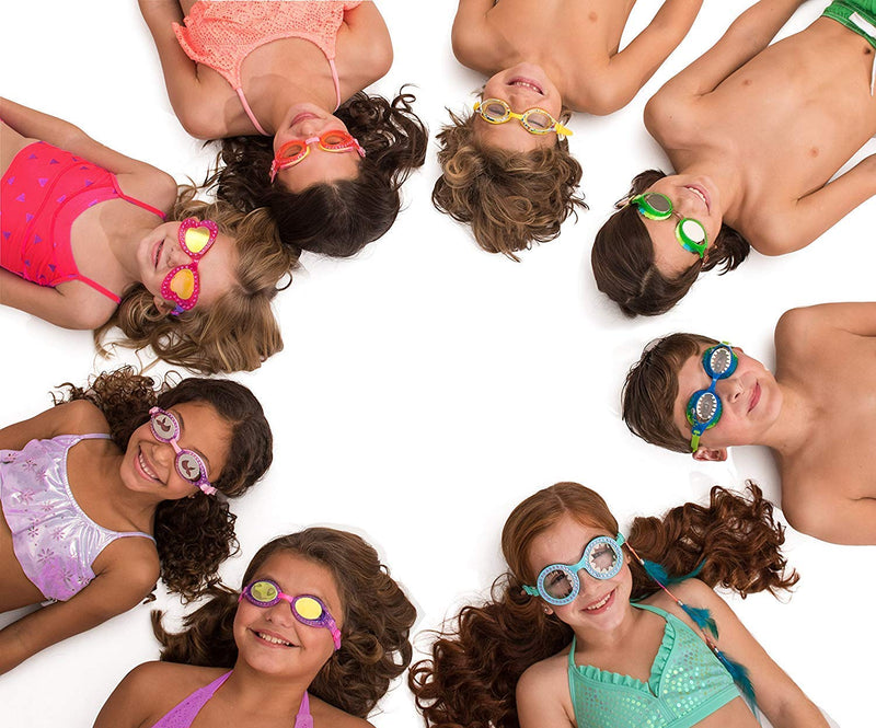 [Australia - AusPower] - Bling 2O Girls Swimming Goggles 8+ - Anti Fog, No Leak, Non Slip, UV Protection Blue Mermaid 