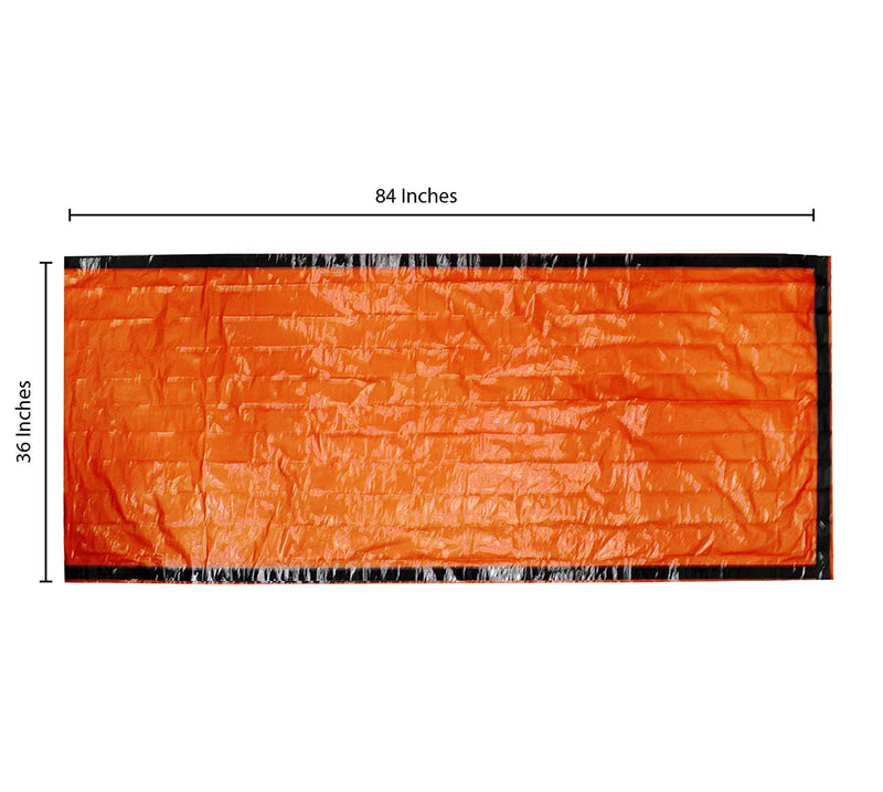 [Australia - AusPower] - Primacare CB-3684-2 Pack of 2 Emergency Sleeping Bags for Survival, Mylar Blanket/Tent Used for Emergency, Camping, Hiking, Hunting, Outdoors, Perfect for Medical First Aid Supply Kits, Adult, Orange 