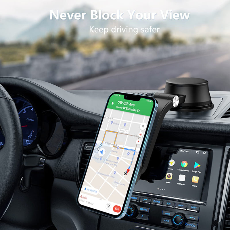 [Australia - AusPower] - Magnetic Car Mount Compatible with Magsafe for iPhone 12 13 Pro/Max/Mini, 360° Adjustable Strong Magnet Car Holder Dashboard -Black 