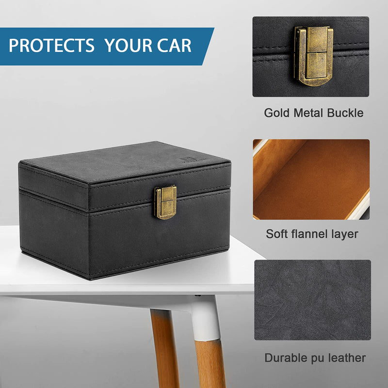 [Australia - AusPower] - KENARK KK6M-BK Faraday Box, Faraday Key Fob Protecting Box, Car Key Shielding Box, Car Key Signal Blocker, EMP Protection Box, Anti-Theft Car Key Box, RFID Blocking Box (Black-2) Black-2 