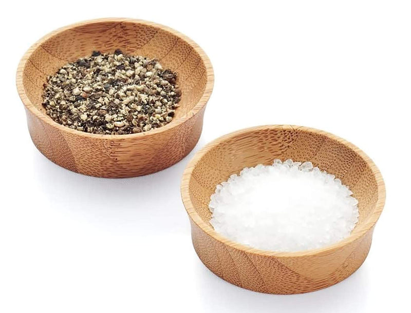[Australia - AusPower] - Bambu, Reusable Bamboo Condiment Cups, Natural Wood and Food-Safe Finish, Great for Soy Sauce, Dessert, Sides, and Dipping, Eco Friendly Dish Alternative, 100% Biodegradable - Small, Set of 4 