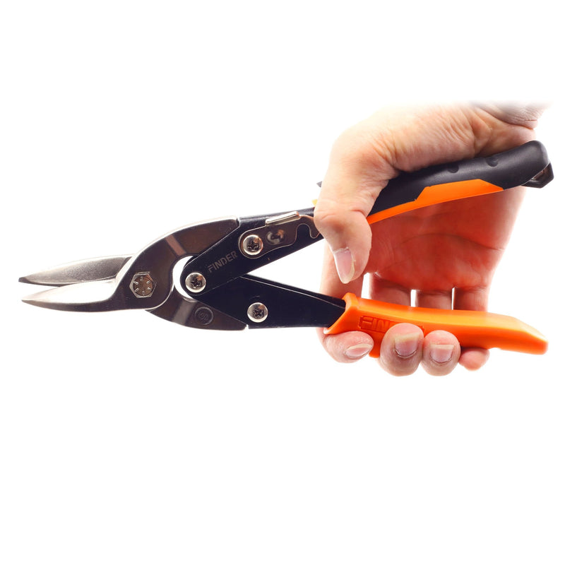 [Australia - AusPower] - Finder 10'' Straight Cut Aviation Snips, Scissors for Cutting Hard Material, Metal Sheet Cutter 