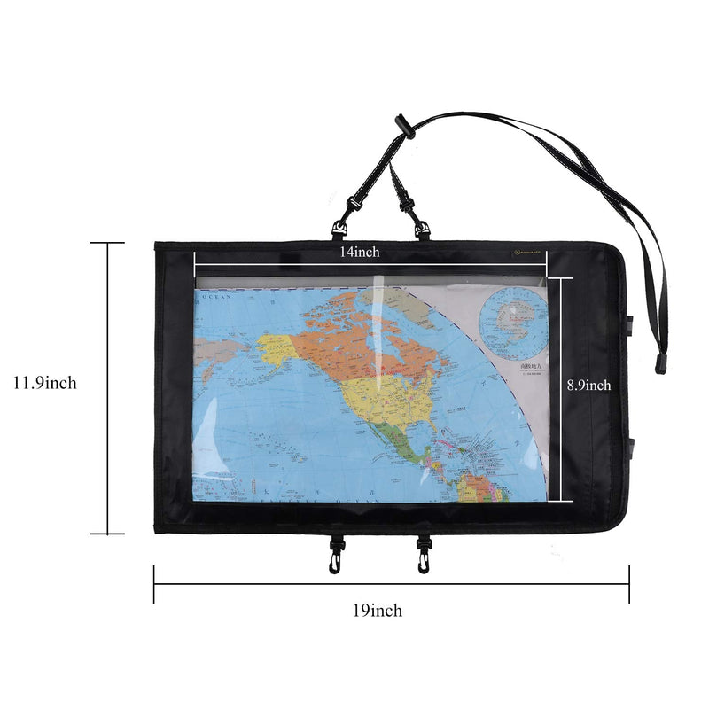 [Australia - AusPower] - KOSIBATE Map Case, Waterproof Military Hiking Map Pouch Holder with Clear Window & Lanyard 