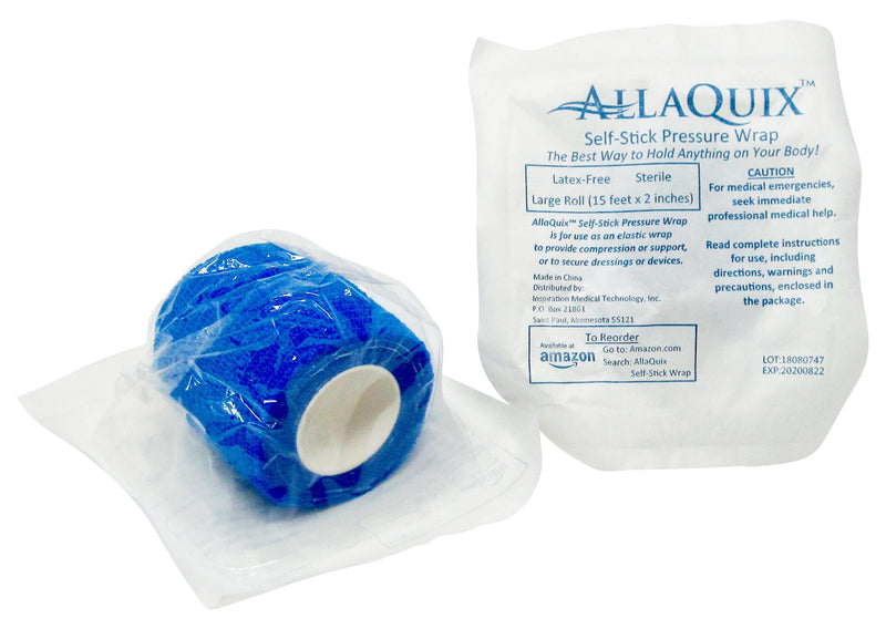 [Australia - AusPower] - Combo Pack - AllaQuix High Performance Stop Bleeding Gauze + Self-Stick Cohesive Wrap (Large) Large 