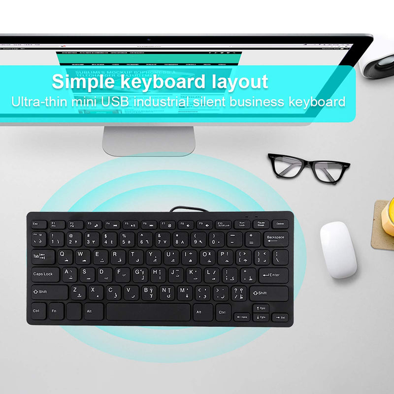 [Australia - AusPower] - Mini Keyboard, 78 Keys Wired Wired Keyboard for Desktop Computer 