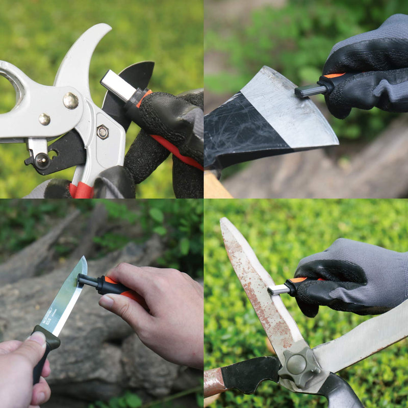 [Australia - AusPower] - SHARPAL 105N Multipurpose Pocket Garden Tool Blade Sharpener for Knife Pruners Loppers Hedge Shears Scissors Axe Hatchet Machete Lawn Mower 