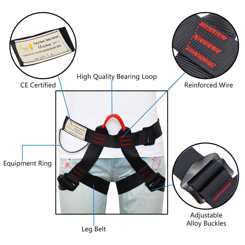[Australia - AusPower] - HeeJo Climbing, Rock Climbing, Half Body for Rappelling Fire Rescuing Tree Climbing Gear Zy01a 