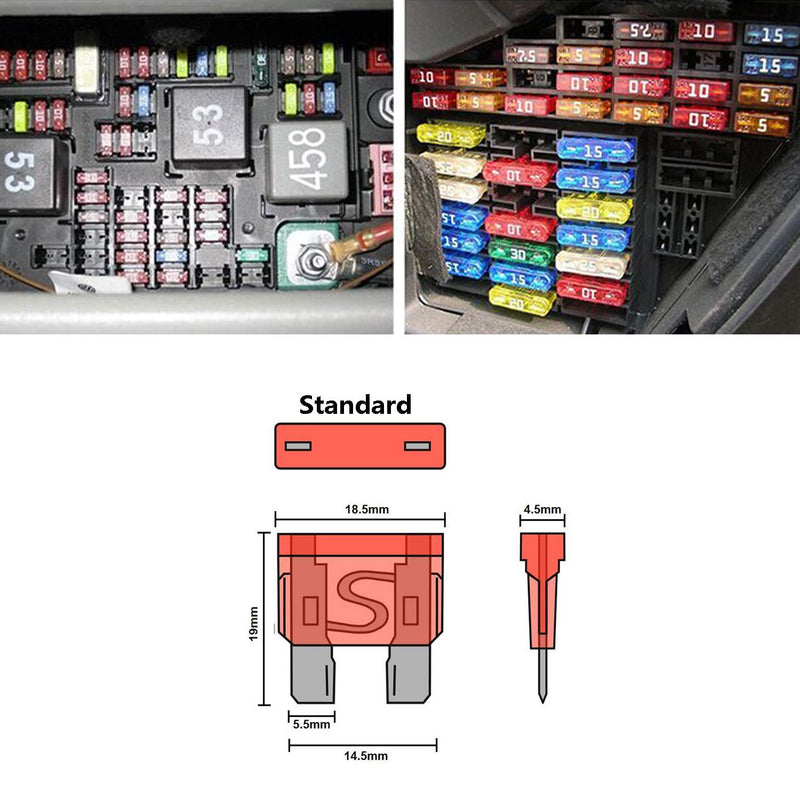 [Australia - AusPower] - 140 Pieces Fuses Automotive - Standard Blade Car Fuse Kit, Auto Fuse Assorted for Marine, RV, Camper, Boat, Truck (1A 2A 3A 5A 7.5A 10A 15A 20A 25A 30A 40AMP/ATC) 