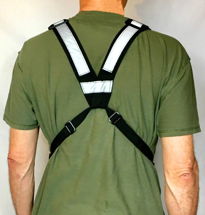 [Australia - AusPower] - X-FIRE® Dual Portable Radio Chest Rig Harness Vest for SMALL/MEDIUM Two-Way Walkie Talkie Radios/GPS. Front Pouch Holder w/ 3m Reflective for Firefighter EMS EMT SAR Search Rescue Tactical Facilities 