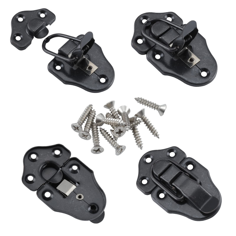 [Australia - AusPower] - HOME MASTER HARDWARE 2 Pack Duckbilled Hasp Latch Chest Latch Toggle Hasp Latches with Screws for Jewelry Box Ordinary Box Wooden Case Furniture Decoration Oil Rubbed Bronze Finish 2 Sell Pack Oil-Rubbed Bronze 