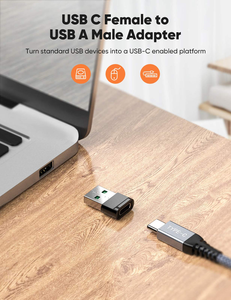 [Australia - AusPower] - USB C Female to USB Male Adapter (4 Pack), Snowkids Type C to USB A Charger Cable Adapter for iPhone 11 Pro Max 