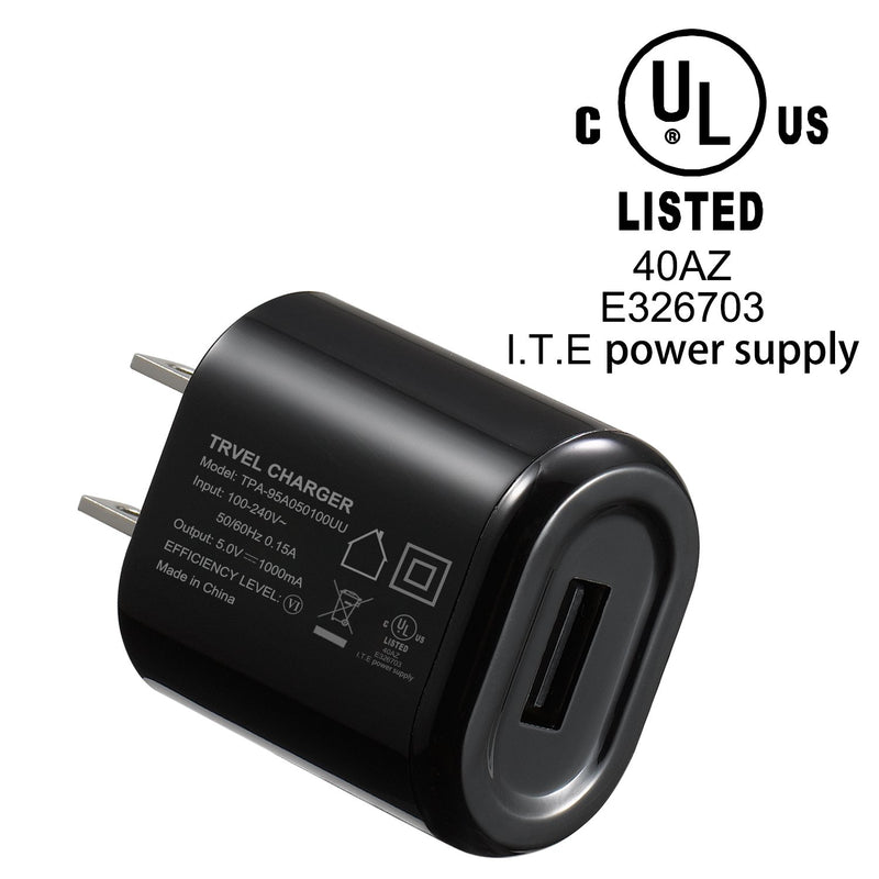 [Australia - AusPower] - Wall Charger Abosi 3 Pack 5V 1A UL Certified Universal Power Adapter USB 1 Port Home Wall Charger Plug Compatible with iPhone Samsung and More Device UL Listed 