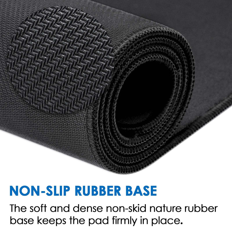 [Australia - AusPower] - KTRIO Large Gaming Mouse Pad with Stitched Edges, Extended Mousepad with Superior Micro-Weave Cloth, Non-Slip Base, Water Resist Keyboard Pad, Desk Mat for Gamer, Office & Home, 31.5 x 11.8 in, Black X-Large (31.5" x 11.8") Black Stealth 