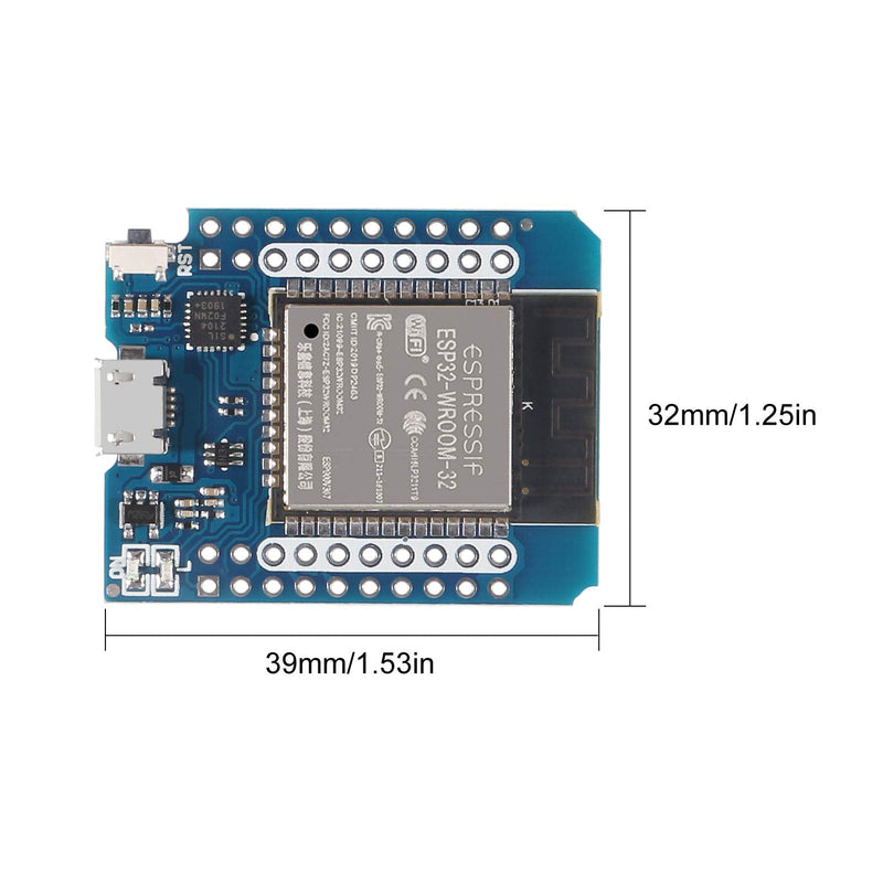 [Australia - AusPower] - AITRIP 4pcs D1 Mini NodeMCU ESP32 ESP-WROOM-32 WLAN WiFi Bluetooth Development Board 5V Compatible with Arduino 