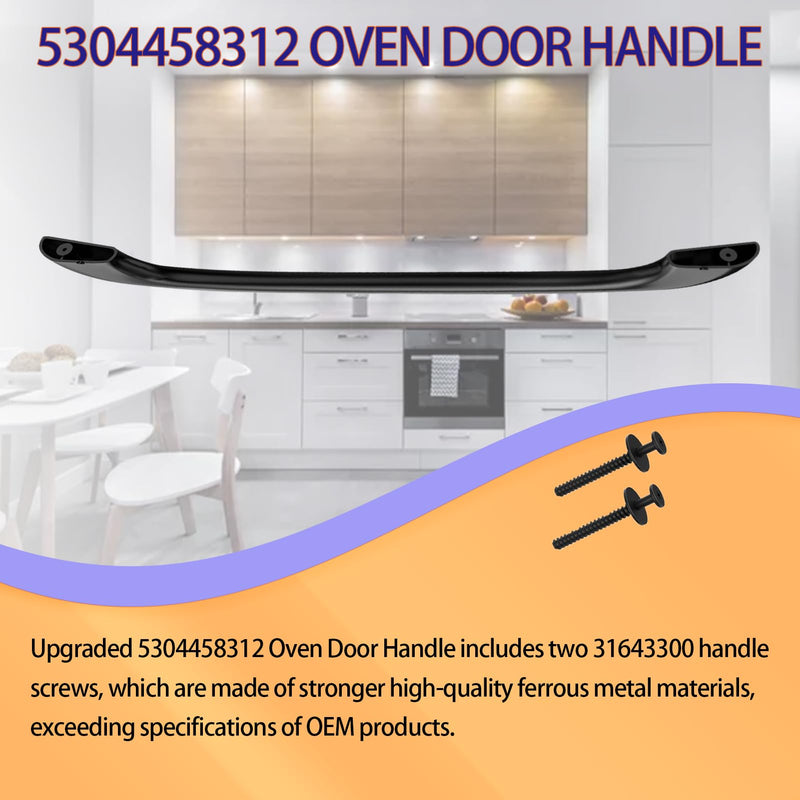 [Australia - AusPower] - 2024 Upgraded 5304458312 Oven Door Handle for Kenmore Frigidaire Electrolux Range Oven Stove Handle Replacement 316443600 AP3965016 1198679 Include 2 PC 316433300 Handle Screws 2-Year Warranty 