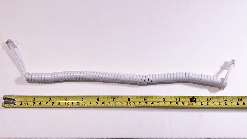 [Australia - AusPower] - The VoIP Lounge Replacement 9 Foot Short White Handset Receiver Curly Cord for AT&T Phone 