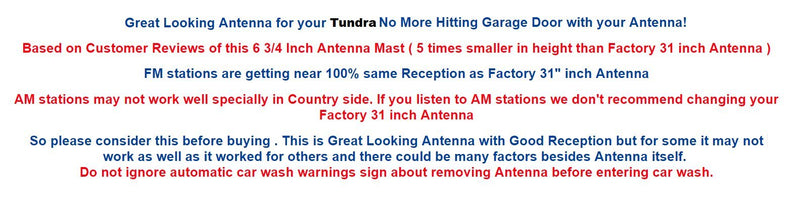 [Australia - AusPower] - TrunkNets Inc 6 3/4″ Antenna MAST – FITS : Toyota Tundra 2007 08 09 10 11 12 13 14 15 2016 2017 2018 2019 2020 
