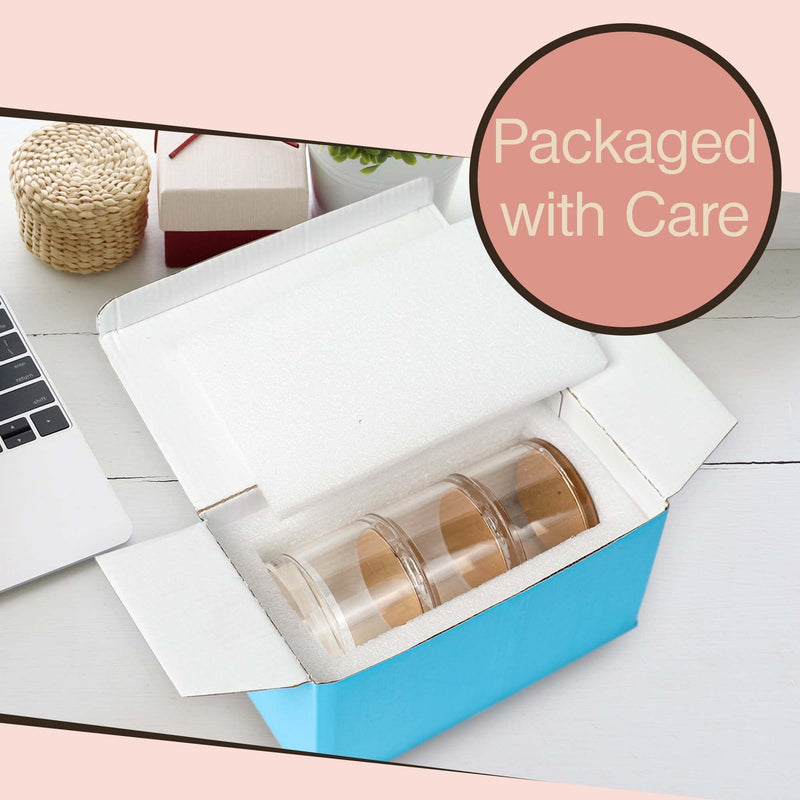 [Australia - AusPower] - OfficeGoods 3 Tier Stackable Acrylic Organizer w/ Gold Base – Functional & Elegant Desk Organizer for Office or Home – Helps Keep All Your Little Bits Together - Gold/Round 