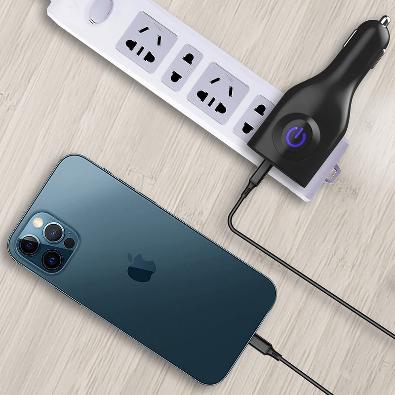 [Australia - AusPower] - Car Charger, Elepower 2 in 1 Dual USB Wall Charger with Foldable Plug Power Adapter for iPhone 13 12 11 Pro Max Mini XR 7 8 Plus, iPad Mini Air Pro,Galaxy,LG,Pixel,Watch and More Phones & Tablets Black 