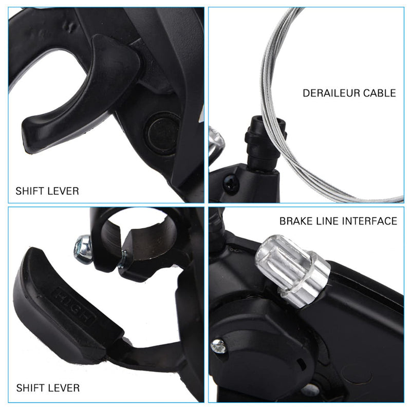 [Australia - AusPower] - 2Pcs Professional EF51-7 3x7/8 21/24Speed MTB Bicycle Bike Left Right Brake Lever Shifter Set 