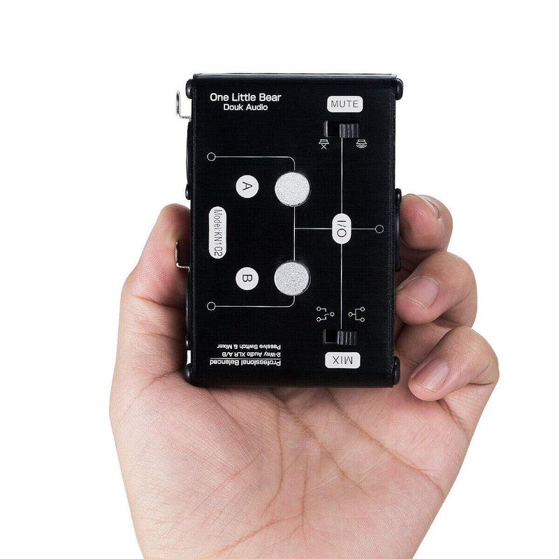[Australia - AusPower] - 2 Way XLR Balanced Stereo Audio Switcher Passive A/B Mini Switch Box Mixer Sound Splitter (KN102, 2-IN-1-OUT) 