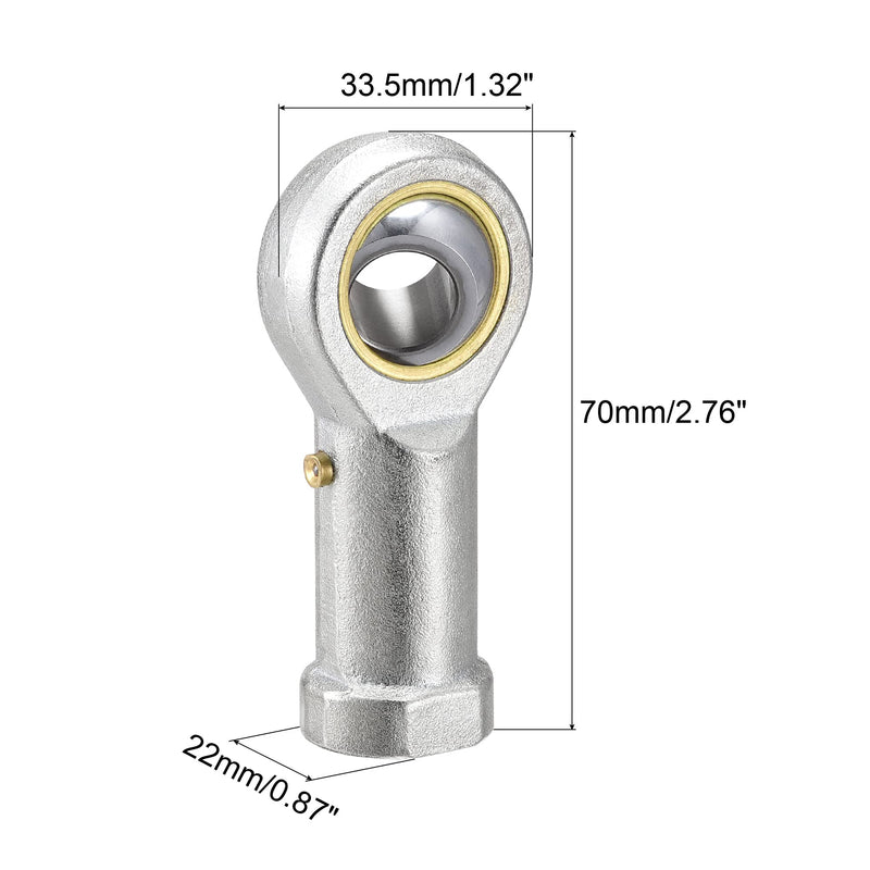 [Australia - AusPower] - uxcell PHSB8 Rod End Bearing 1/2-inch Bore Pre-Lubricated Bearing 1/2-20 Female Thread Right Hand 1/2" 