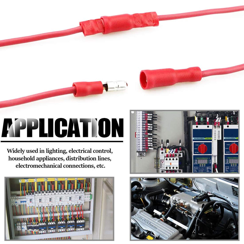 [Australia - AusPower] - Hilitchi 160pcs Bullet-Famle/Male Insulated Terminals Electrical Wiring Wire Crimp Connectors Set 